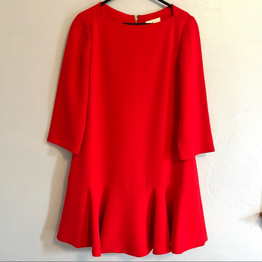 Kate Spade New York size 4 red 1920s inspired dress, drop waist